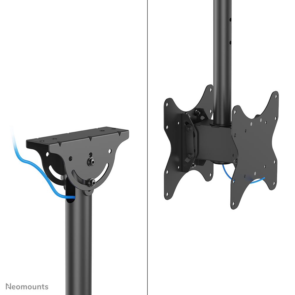 Neomounts CL35-340BL22 Dual monitor/TV mount ceiling 23-42" - h 106-156 cm